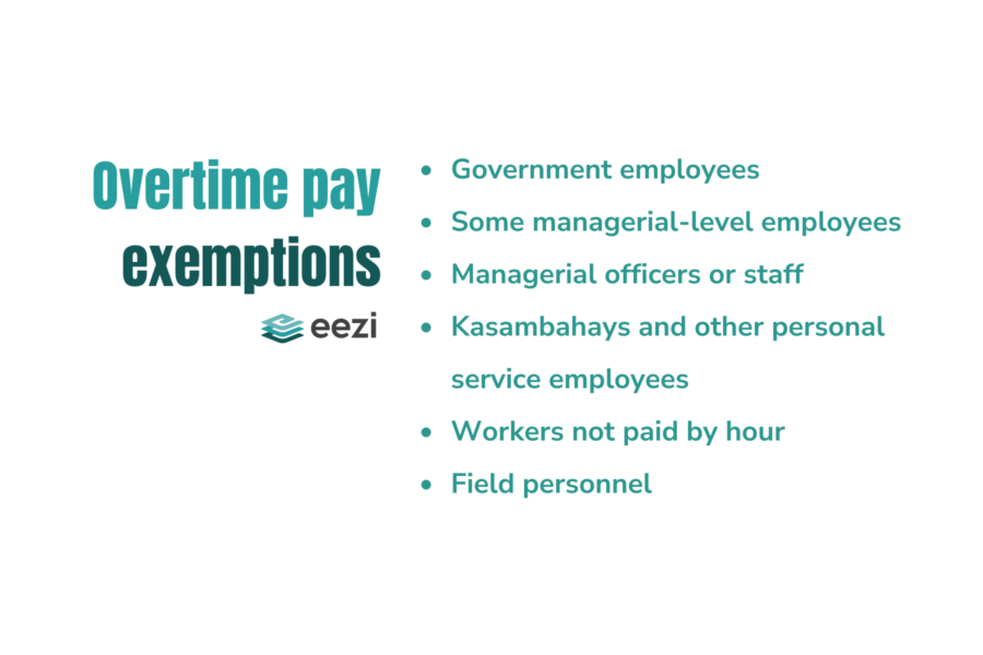 Overtime pay exemptions