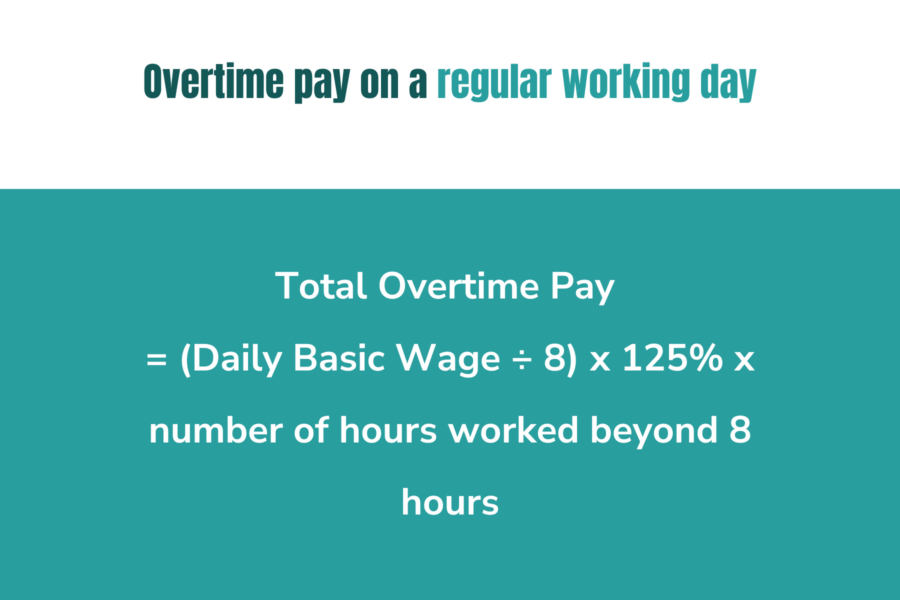 Overtime pay on a regular working day