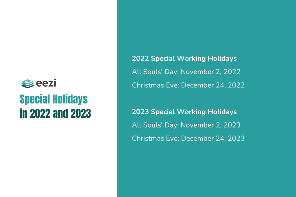 Special Holidays in 2022 and 2023