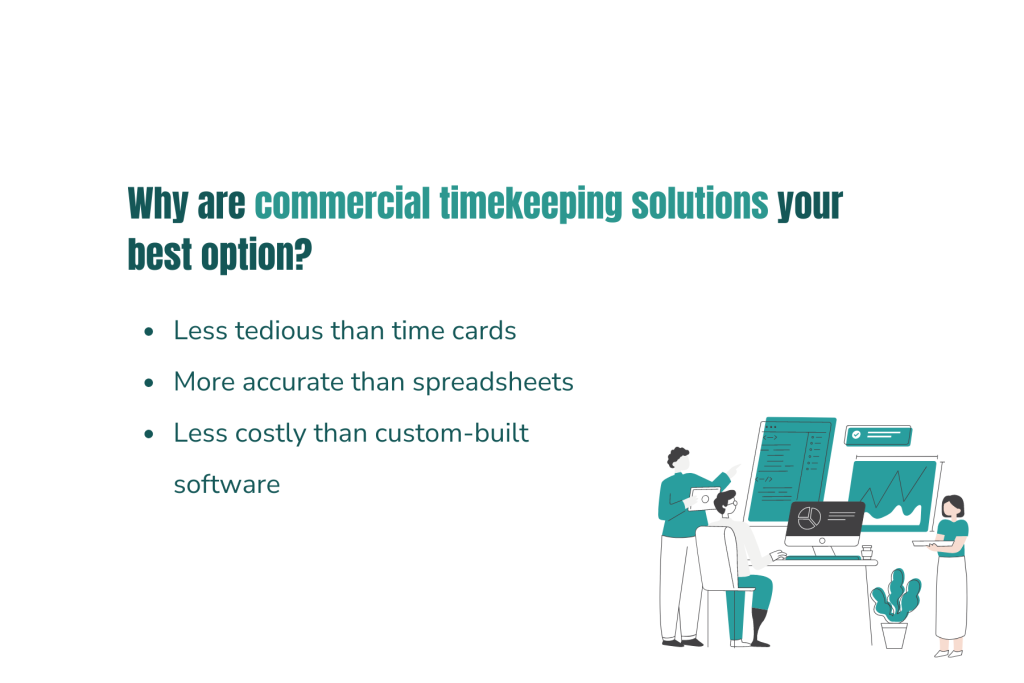Commercial software with timekeeping benefits