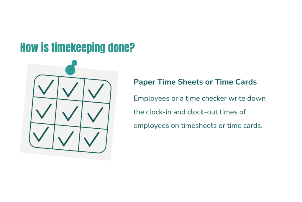 Paper Time Sheets or Time Cards