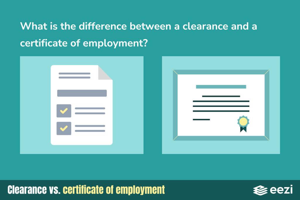 Clearance vs. certificate of employment