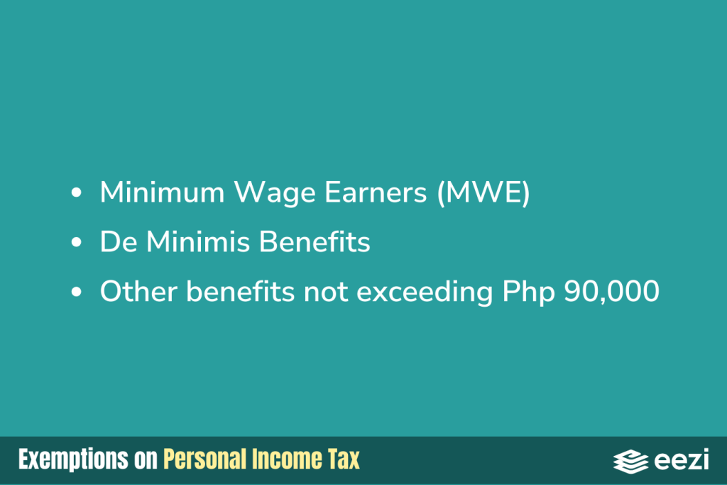 Exemptions on Personal Income Tax