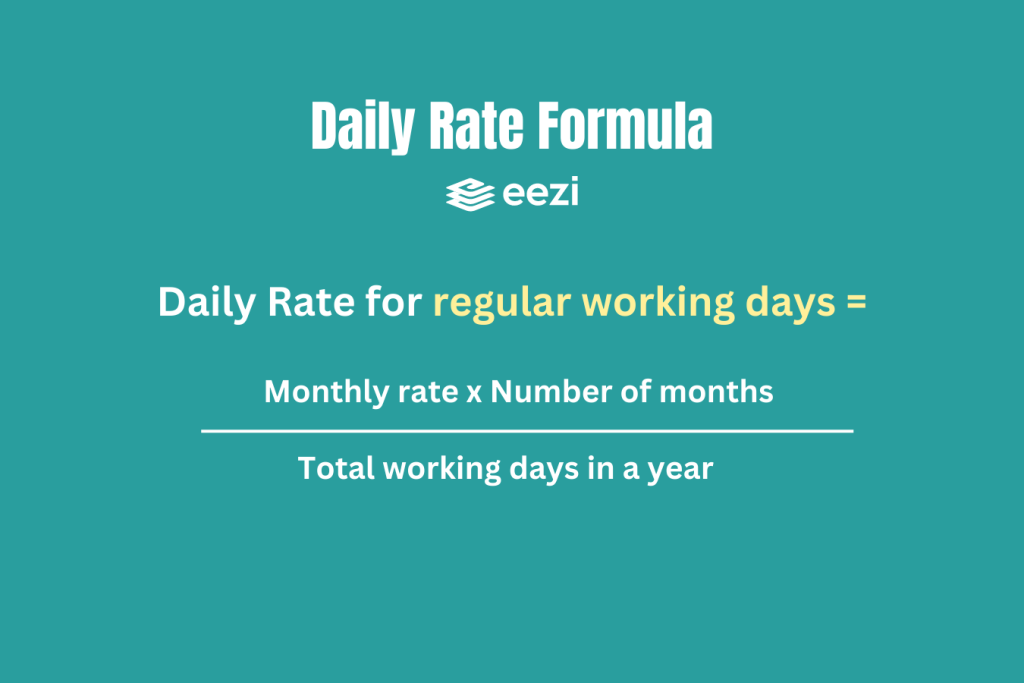 Daily rate for regular working days