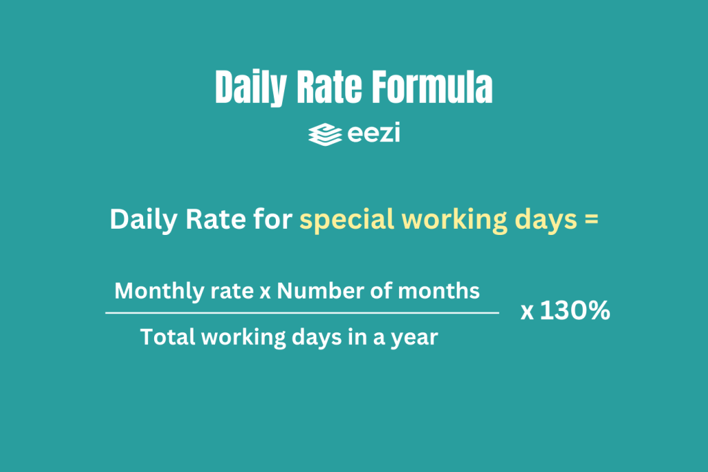 Daily rate for special working days