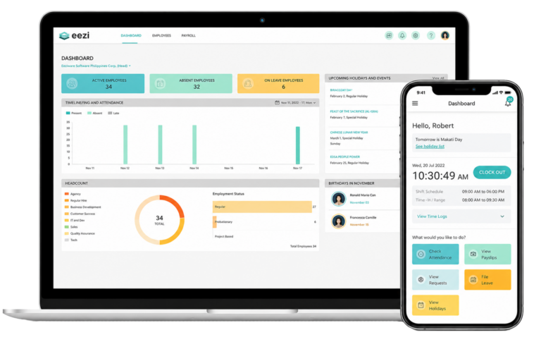 eezi dashboard screenshot eezi payroll software dashboard
